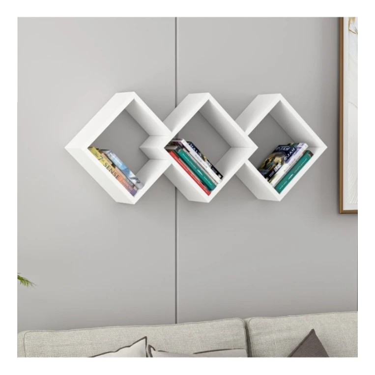 Divar rəfi Art Mebel 141, laminat, 100х40х20 sm, ağ