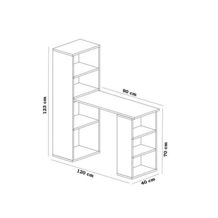 Компьютерный стол Art Mebel House 123, белый, 75x110x50 см