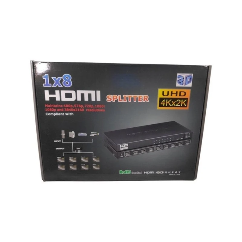 Сплиттер MT-VIKI HDMI Spliter 8 Port 4K Сплиттер MT-VIKI HDMI Spliter 8 Port 4K