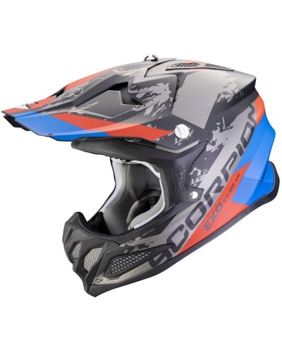 Motosikl dəbilqəsi Scorpion VX-22 AIR CX Matt Black/Blue/Red, ölçü XL