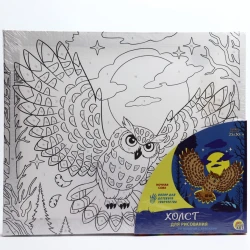 Холст по номерам Рыжий Кот Ночная Сова, 25x30 см Холст по номерам Рыжий Кот Ночная Сова, 25x30 см