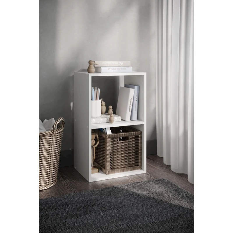 Stellaj 3563_Stellaj2KubaWhite 70x40x31 sm, LDSP, ağ