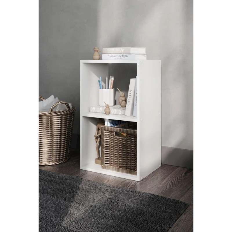 Stellaj 3563_Stellaj2KubaWhite 70x40x31 sm, LDSP, ağ