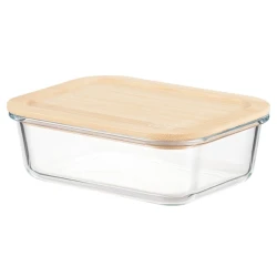 Контейнер Gipfel Stor 51955, стекло/бамбук, прозрачный/коричневый, 1000 мл Контейнер Gipfel Stor 51955, стекло/бамбук, прозрачный/коричневый, 1000 мл