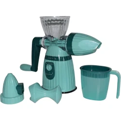 Ручная соковыжималка Meileyi MLY-662, 2в1, 600 мл, бирюзовая