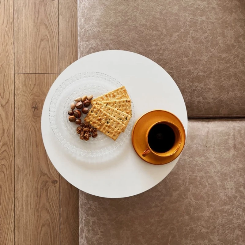 Jurnal masası Art_70, laminat, ağ, 70x40x40 sm