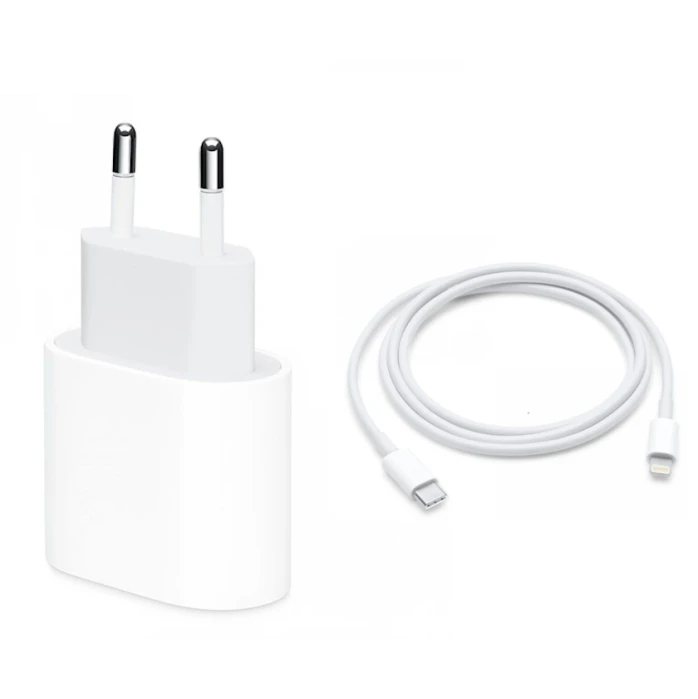 Сетевое зарядное устройство PD 20W + Type-C - Lightning Cable, Белый Сетевое зарядное устройство PD 20W + Type-C - Lightning Cable, Белый