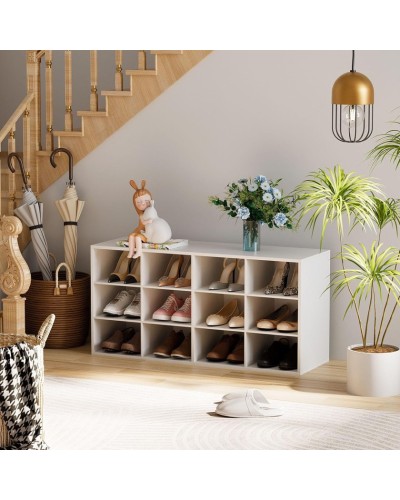 Ayaqqabı üçün tumba Art Mebel 41, laminat, ağ, 90х120х30 sm
