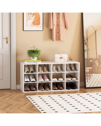 Ayaqqabı üçün tumba Art Mebel 41, laminat, ağ, 90х120х30 sm