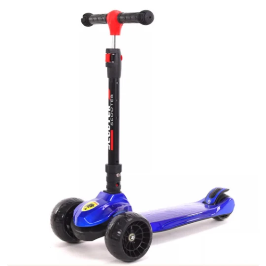 Uşaqlar üçün samokat XW-106G, qatlanan, göy