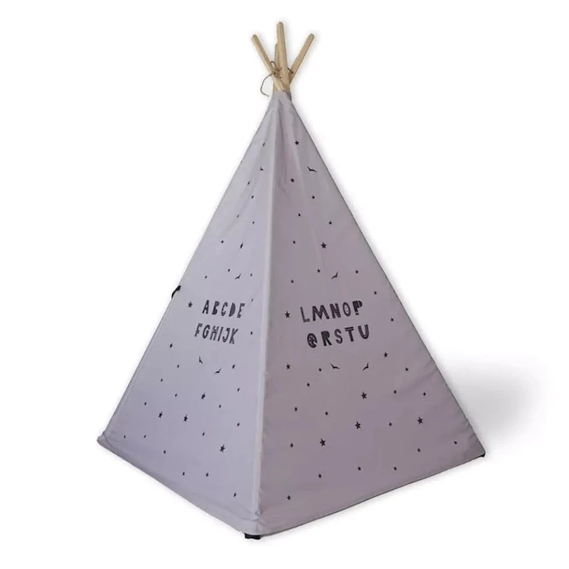 Палатка для детей Funnababy Story, полиэстер, серая, 100x100 cм