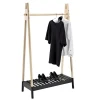 Передвижная вешалка для одежды JYSK Jennet, 105x170x46 см, МДФ/дерево, черный/коричневый Передвижная вешалка для одежды JYSK Jennet, 105x170x46 см, МДФ/дерево, черный/коричневый