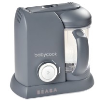 Buxarlı bişirici-blender Beaba Babycook Solo Dark Grey, plastik, boz