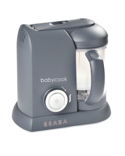 Buxarlı bişirici-blender Beaba Babycook Solo Dark Grey, plastik, boz