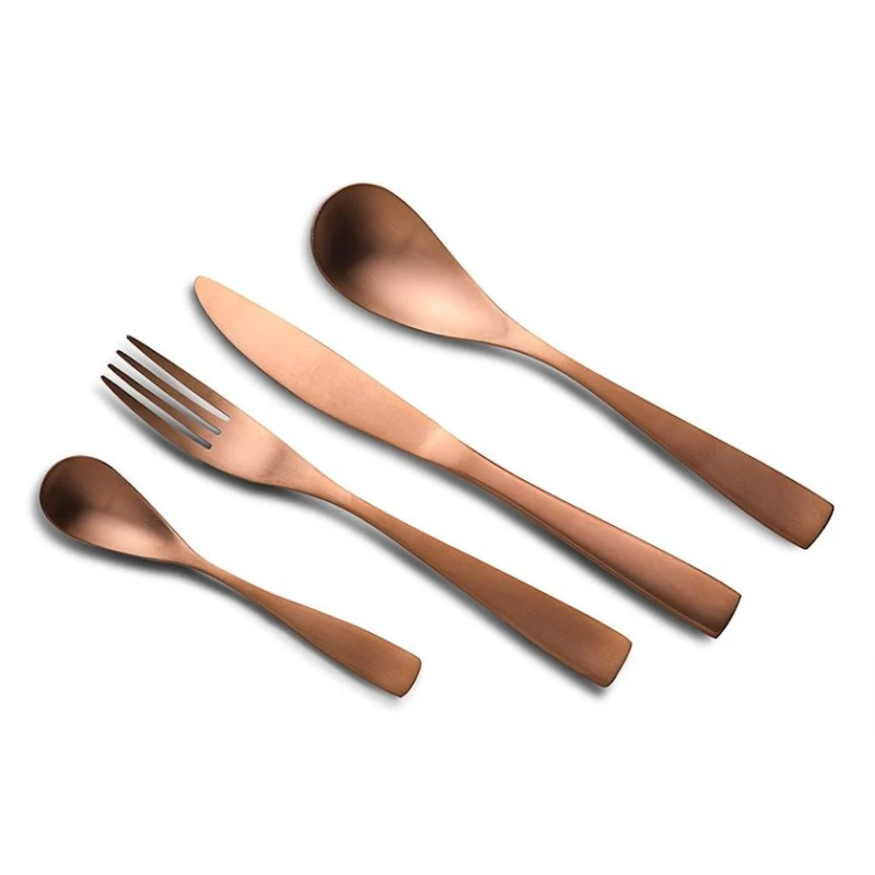 Набор столовых приборов CS Kochsysteme Bocholt Rose Gold, на 6 персон, 24 предмета, нержавеющая сталь, золотистый