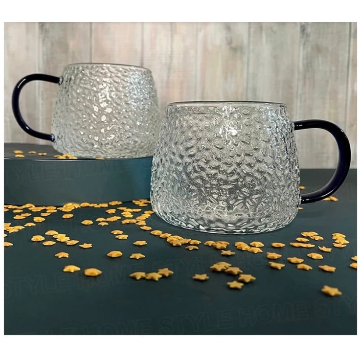 Чашка, стекло, прозрачная/черная, 351 мл, 1 шт Чашка, стекло, прозрачная/черная, 351 мл, 1 шт