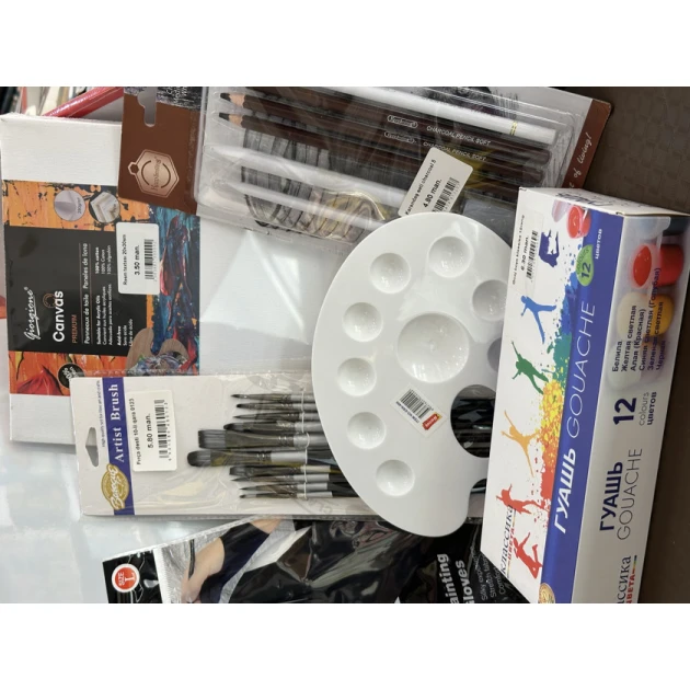 Rəsm üçün dəst, boya+ fırça+palitra