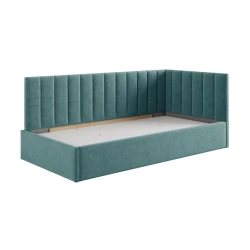 Односпальная кровать Art_tek_yataq(100) 85, ламинат/ткань, зеленая, 85x100x200 см