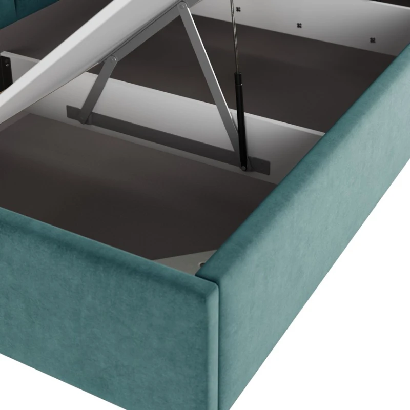 Односпальная кровать Art_tek_yataq(100) 85, ламинат/ткань, зеленая, 85x100x200 см