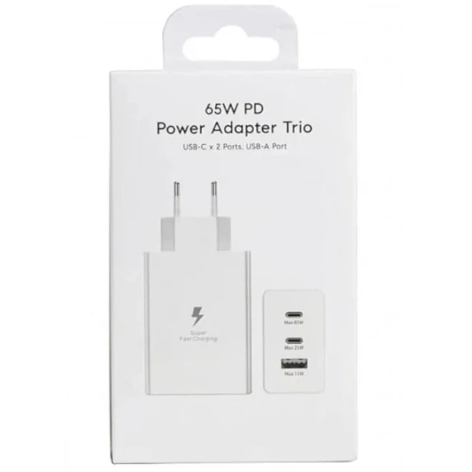 Зарядное устройство Samsung 65W Trio Super Fast White