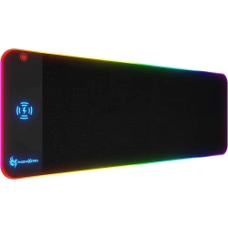 Siçan üçün altlıq PhoeniXeries XL RGB, işıqlandırma və simsiz enerji toplama ilə, Qara