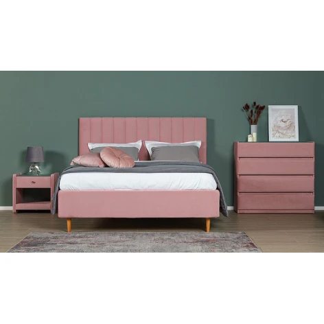 Двуспальная кровать Beyosa Claire BYS0045, текстиль, 180x200 см