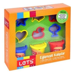 Пластилин Lets для детей с фигурками, 225 г, 3 цвета