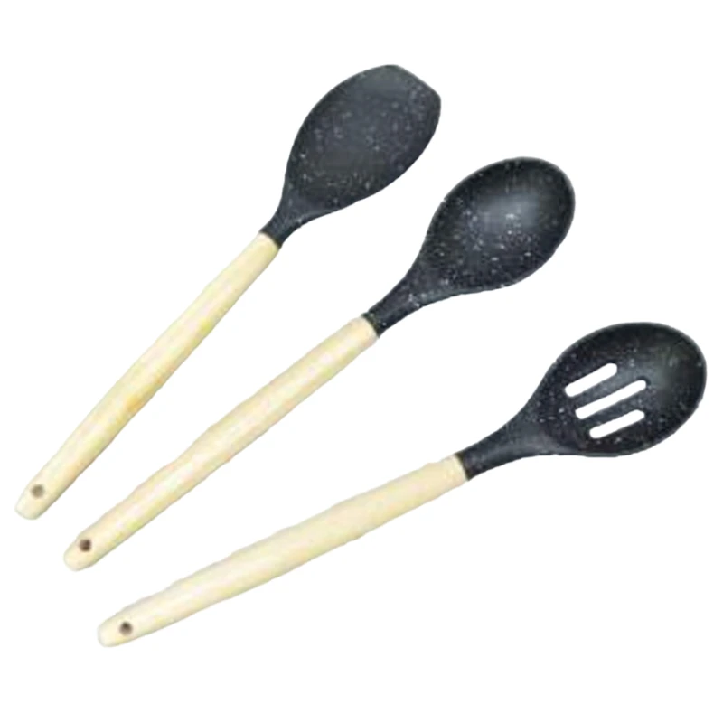 Набор кухонных принадлежностей SS-238BL, 12 предметов, силикон/дерево