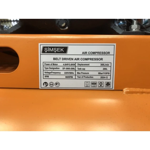 Hava kompressoru Şimşek DF-3065-200L Hava kompressoru Şimşek DF-3065-200L