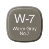Маркер Copic Classic, W-7, Warm Gray, No.7, двусторонний, серый Маркер Copic Classic, W-7, Warm Gray, No.7, двусторонний, серый