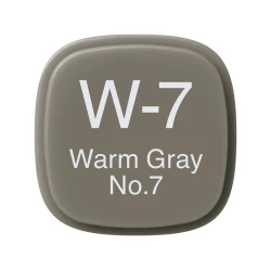 Маркер Copic Classic, W-7, Warm Gray, No.7, двусторонний, серый