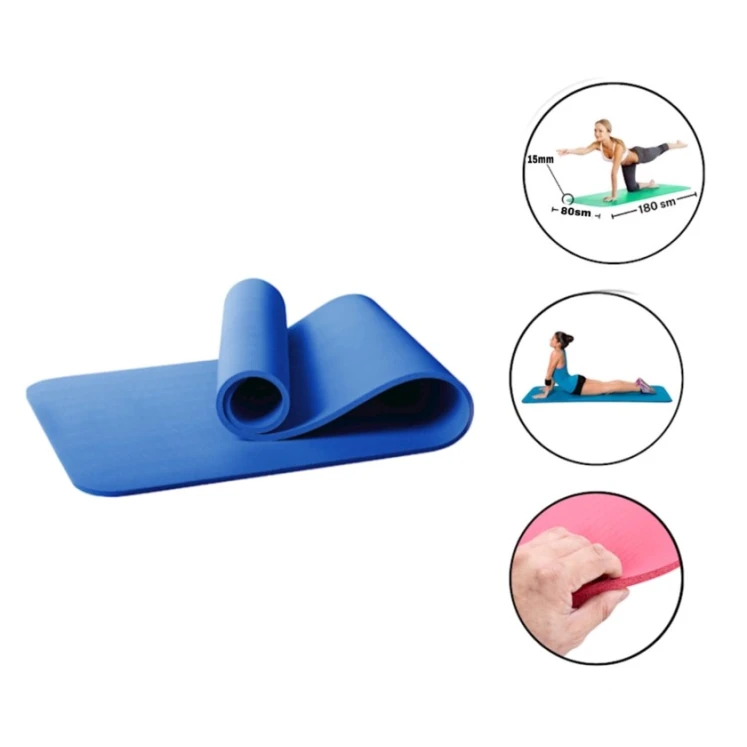 Yoqa üçün mat WS0690, göy, 180x80x1.5 sm