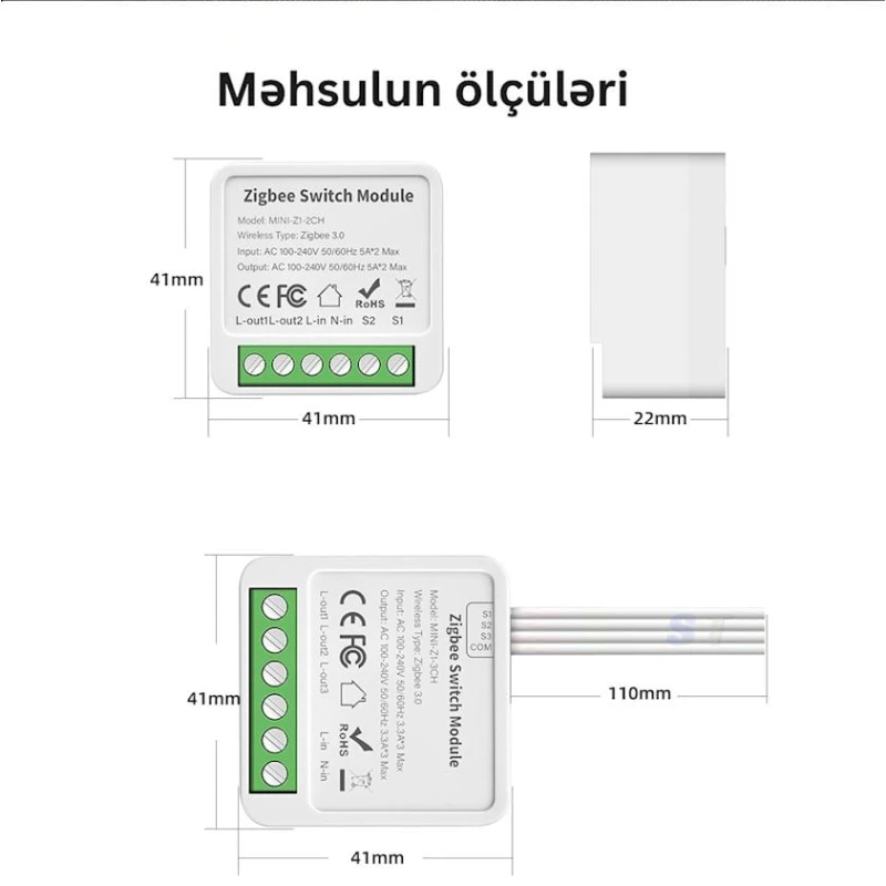 Умный выключатель Tuya Smart 3CH ZigBee Switch Remote Controller Умный выключатель Tuya Smart 3CH ZigBee Switch Remote Controller