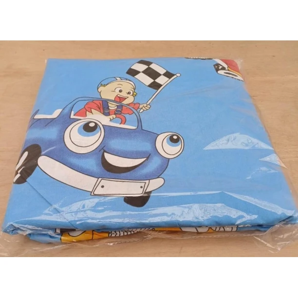 Комплект детского постельного белья MM Tekstil, пододеяльник 150х220 см, простыня 140х220 см, наволочка 50х70 см, хлопок, синий Комплект детского постельного белья MM Tekstil, пододеяльник 150х220 см, простыня 140х220 см, наволочка 50х70 см, хлопок, синий