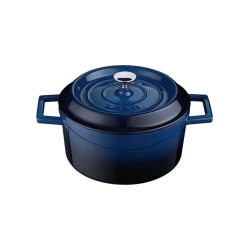 Кастрюля Lava Majolika, чугун, синяя, 24 см