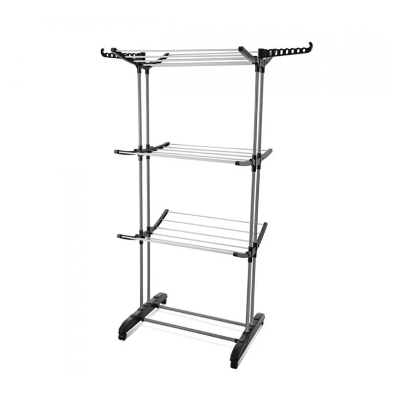 Сушилка для белья Perilla 17026, алюминий, серая, 63.5х76х171 см