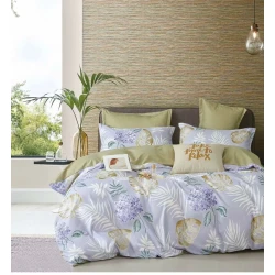 Комплект постельного белья MiraNova SF-338, ранфорс, разноцветный, простыня 250х250 см, пододеяльник 200х230 см, 2 шт наволочек 50х70 см