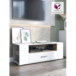 Тумба под ТВ 3563_LETNEWBoxWhZol, ЛДСП, разноцветная, 40x34.6x108 см Тумба под ТВ 3563_LETNEWBoxWhZol, ЛДСП, разноцветная, 40x34.6x108 см