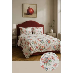 Yataq dəsti Narlı 1489, mələfə 240x260 sm, yorğan üzü 200x220 sm, yastıq üzü 50x70 sm 2 əd, polikotton, ikinəfərlik, rəngbərəng