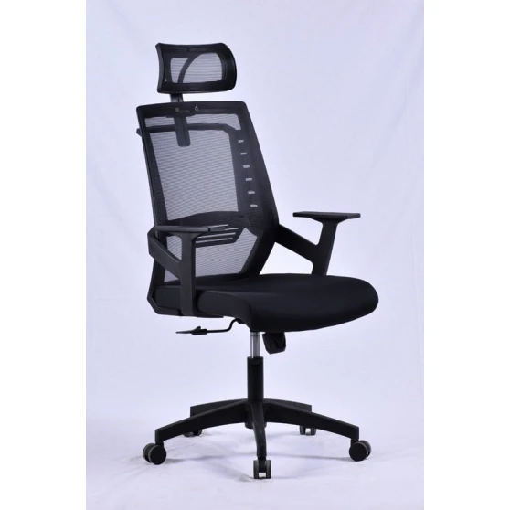 Офисное кресло ERZ A301, черное, 100 кг