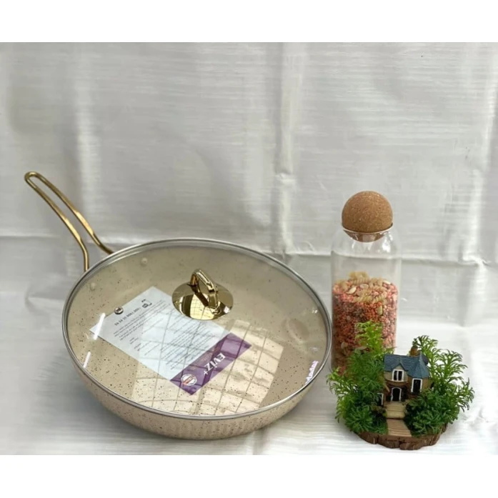 Сковородка Eviz PP-EE-009, гранит, кремовый, 32 см