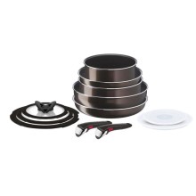 Tava dəsti Tefal Ingenio XL Force, titan, qara, 20/24/28 sm