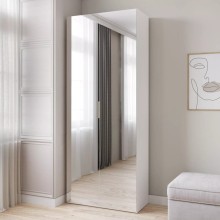 Şkaf Art Mebel Art-80-12, LDSP, ağ, 50x80x210 sm
