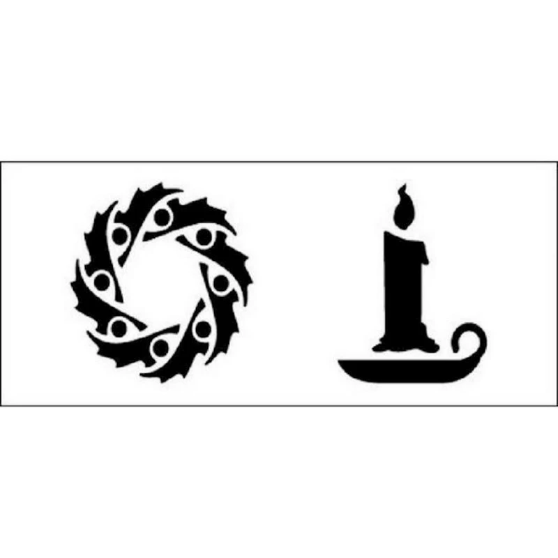 Трафарет Невская палитра Сонет Рождественский венок и свеча, пластиковый, 10х25 см Трафарет Невская палитра Сонет Рождественский венок и свеча, пластиковый, 10х25 см