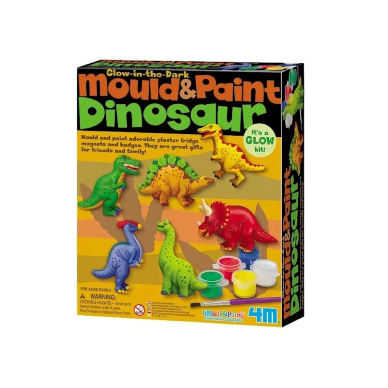 Набор 4M Mould & Paint Glow In The Dark Dinosaur, 5+, белый/разноцветный Набор 4M Mould & Paint Glow In The Dark Dinosaur, 5+, белый/разноцветный