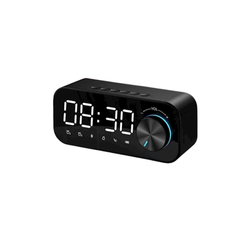 Электронные часы с будильником 54-690, черный