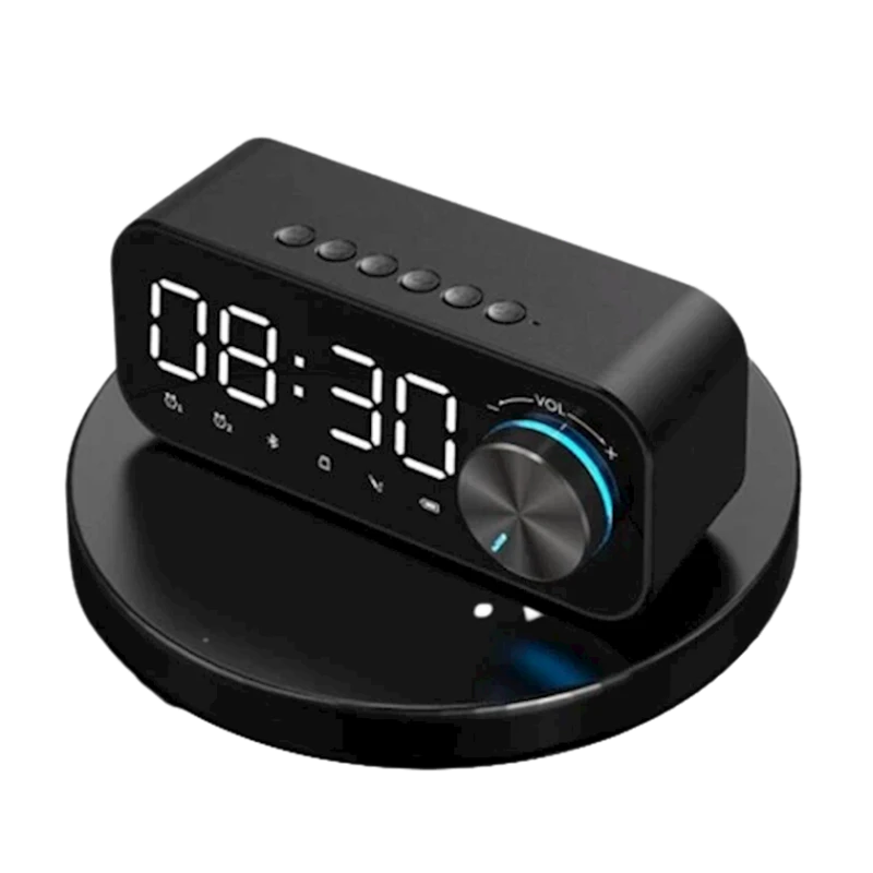 Электронные часы с будильником 54-690, черный