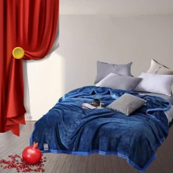 Örtük Narlı 000974, 230x250 sm, ikinəfərlik, bambuk, göy