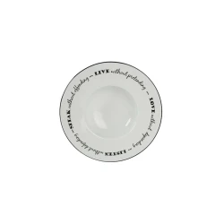 Тарелка Porland Be Happy 04AP020379, фарфор, белая, 26 см