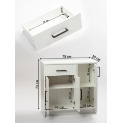 Тумба Letta ЛДСП, белая, 73х30х75 см Тумба Letta ЛДСП, белая, 73х30х75 см